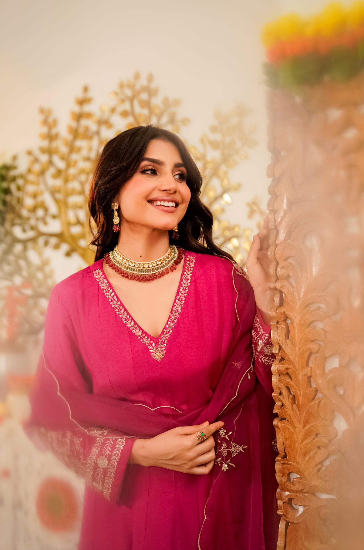 Elegant Viscose Chanderi Embroidered Kurta Set With Dupatta